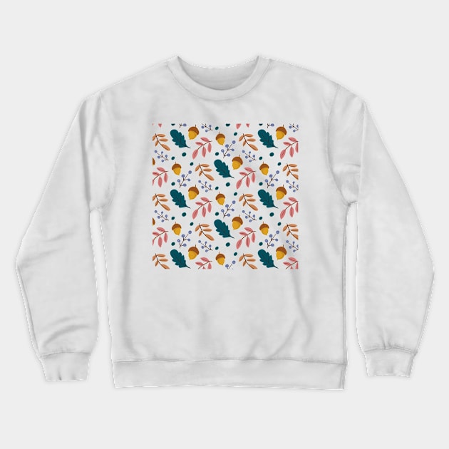 retro falling leaves Crewneck Sweatshirt by myouynis